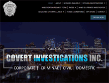 Tablet Screenshot of covertinvestigations.ca